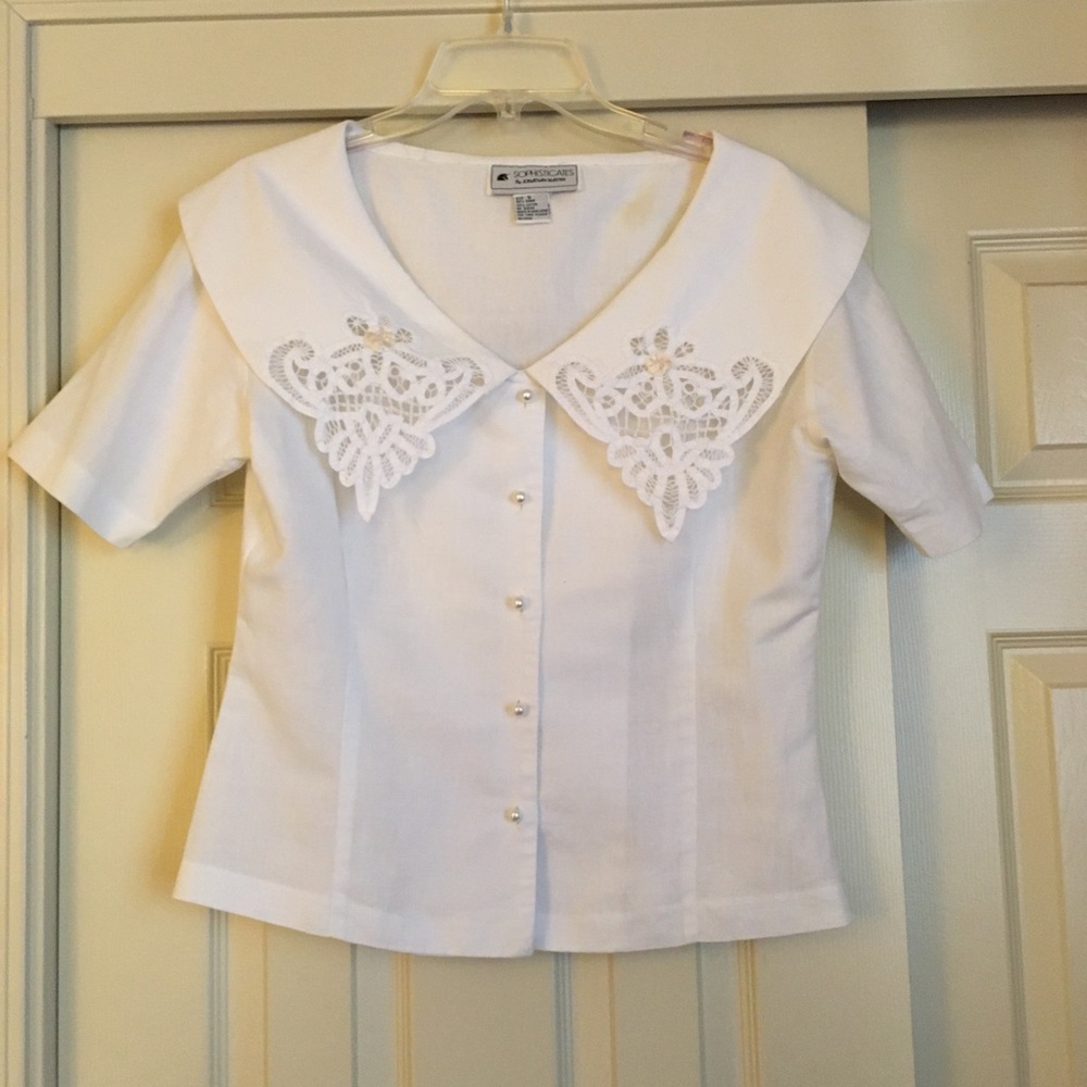 Vintage Sophisticates White Shirt Size Small